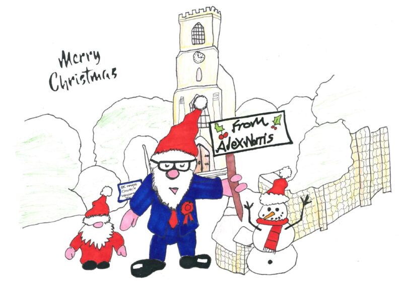 A Christmas design by Hugo (aged 8) from Cantrell Primary and Nursery School